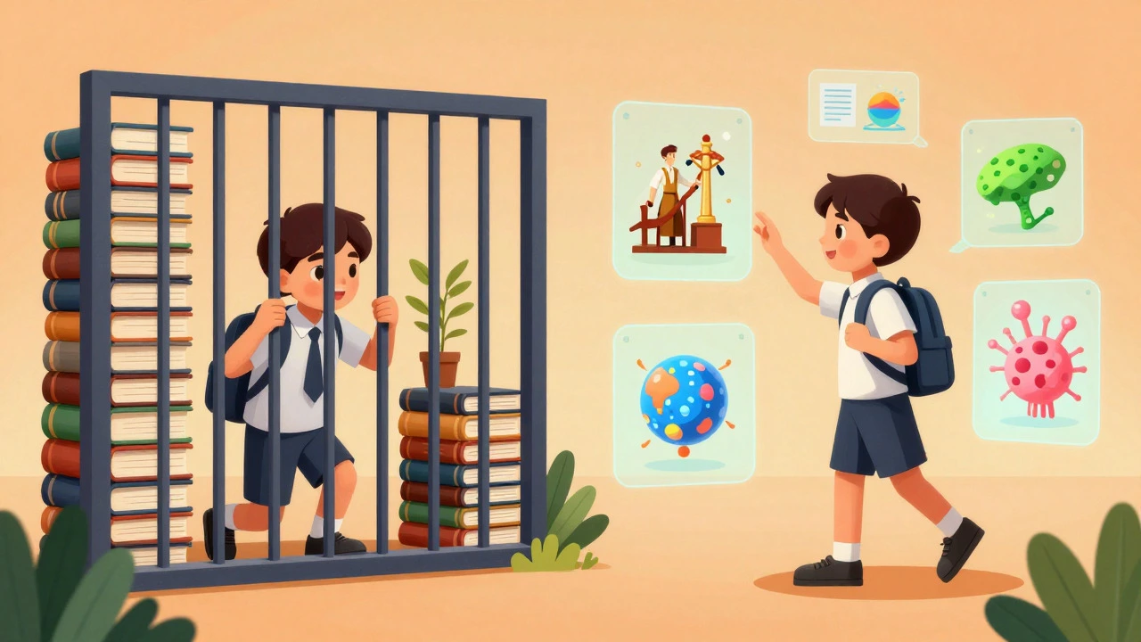 Student transitioning from rote learning to interactive education